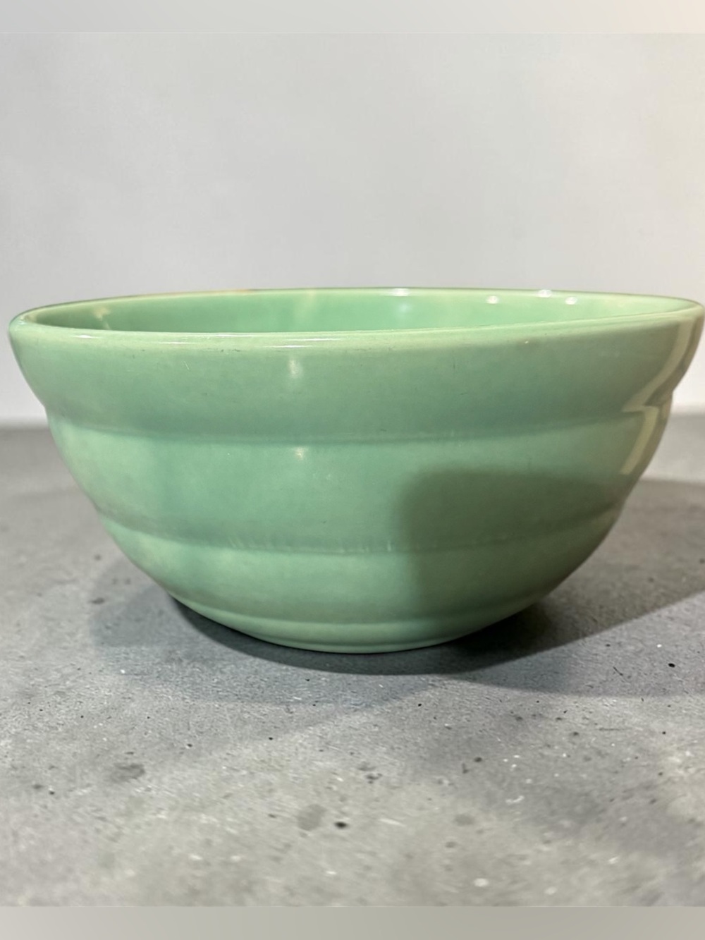 Vintage Haeger USA Green Glazed Art Pottery Bowl Planter MCM